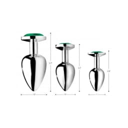 Booty Sparks Emerald Gem Anal Plug Set, image 3