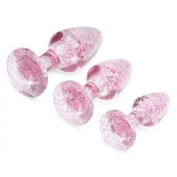 Booty Sparks Glitter Gem Anal Plug Set Pink, image 2