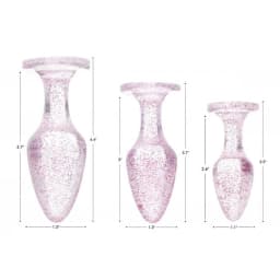 Booty Sparks Glitter Gem Anal Plug Set Pink, image 4