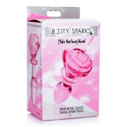 Booty Sparks Pink Rose Glass Small Anal Plug - Image 7