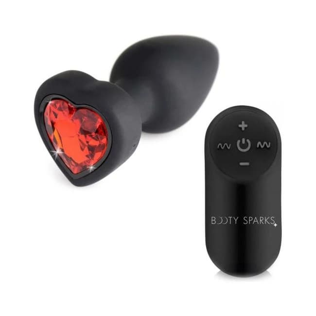 Booty Sparks Red Heart Plug W/remote Sm - Image 1