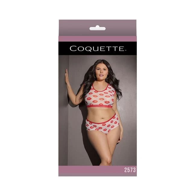 Bra Set White/red Xl - Image 1
