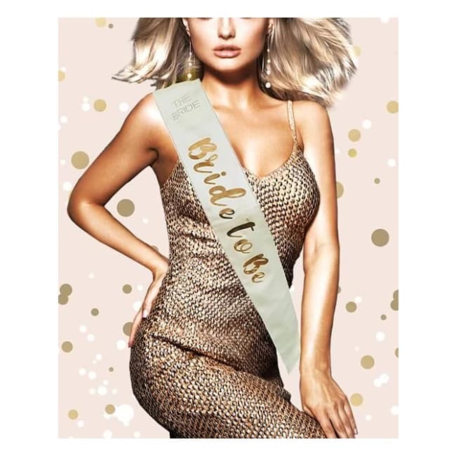 Bride to Be Sash - Rose Gold - Image 1