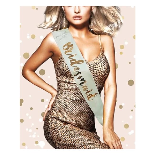 Bridesmaid Sash - Rose Gold - Image 1