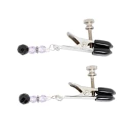 Broad Tip Clamp w/ Purple Beads, image 4