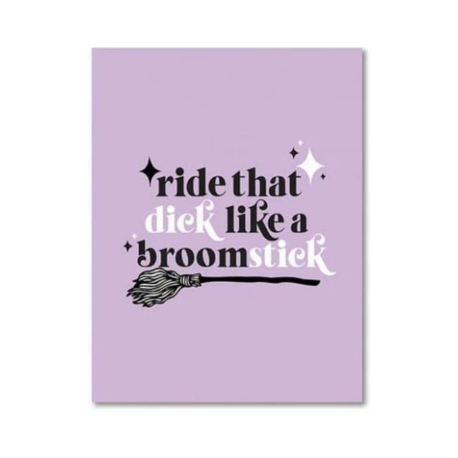 Broomstick Greeting Card - Image 1