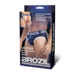 Brozil Open Back Mesh Brief Nvy, image 1