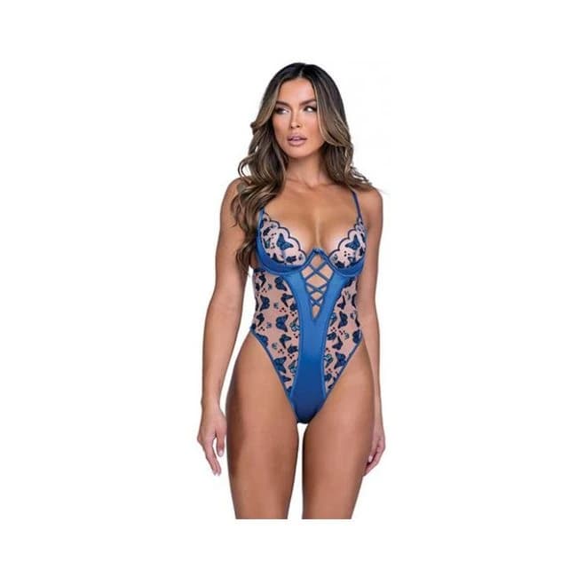 Butterfly Beauty Embroidered Teddy - Blue - Image 1
