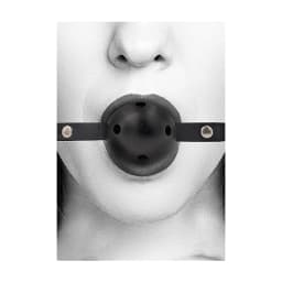 B&W BREATHABLE BALL GAG BLACK  - Image 1