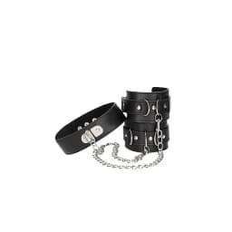 B&w Collar W/ Handcuffs Straps & Chain - Image 8