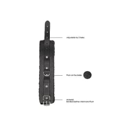 B&w Hand Cuffs W/ Straps Bonded Leather, image 7