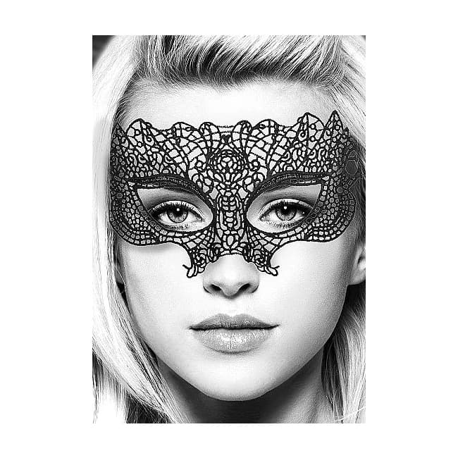 B&W LACE EYE MASK PRINCESS  - Image 1