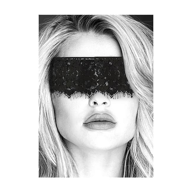 B&w Lace Mask with Elastic Strap - Image 1