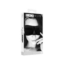 B&w Satin Curvy Eye Mask W/ Elastic Straps - Image 2