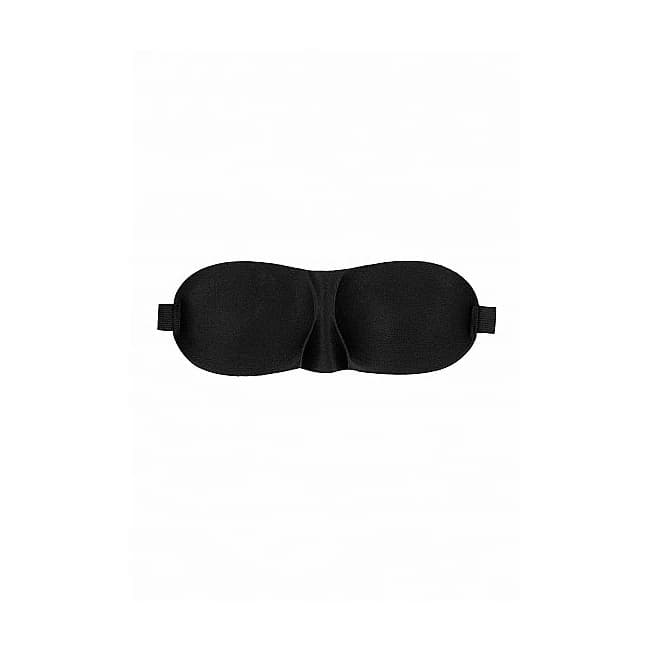 B&w Satin Curvy Eye Mask W/ Elastic Straps - Image 3
