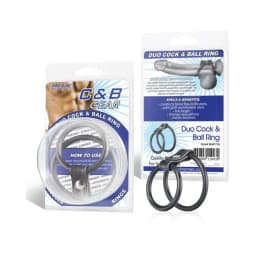 C & B Gear Duo Cock and Ball Ring Black, image 2