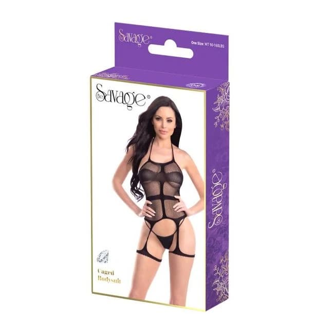 Caged Bodysuit Black - Image 1