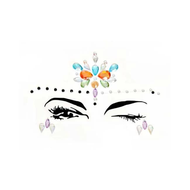 Calypso Adhesive Face Jewels Sticker (6pk) - Image 1