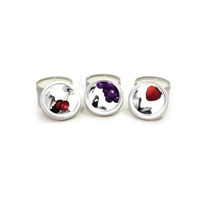 Candle 3 Pack Edible Cherry Grape Strawberry - Image 1