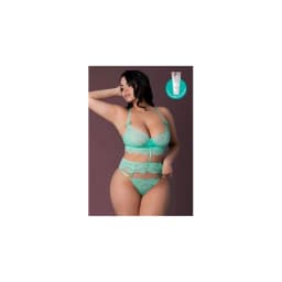 Caribbean Crush Longline Bra & Panty Aqua, image 1