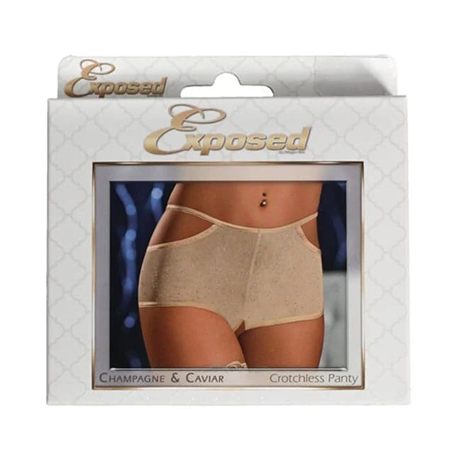 Champagne & Caviar Crotchless Pnty Nu Sm - Image 1