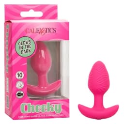 Cheeky Vibrating Glow-in-the- Dark Butt Plug, image 1
