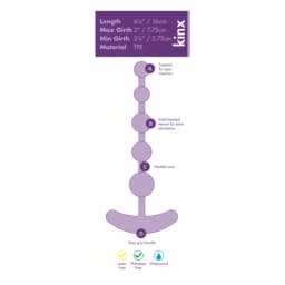 Classic Anal Beads Purple Kinx, image 3