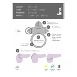 Classic Rabbit Cock Ring Clear Linx, image 3