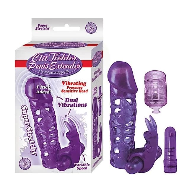 Clit Tickler Penis Extender Purple - Image 1