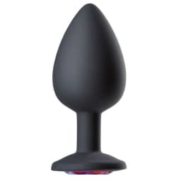 CLOUD 9 GEMS BLACK SILICONE ANAL PLUG LARGE  - Image 1