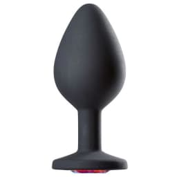 CLOUD 9 GEMS BLACK SILICONE ANAL PLUG MEDIUM  - Image 1