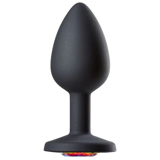 CLOUD 9 GEMS BLACK SILICONE ANAL PLUG SMALL  - Image 1
