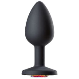 CLOUD 9 GEMS BLACK SILICONE ANAL PLUG SMALL  - Image 1