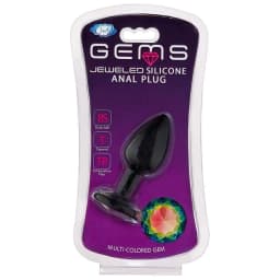 CLOUD 9 GEMS BLACK SILICONE ANAL PLUG SMALL  - Image 3