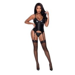 Club Candy Basque & Cheeky Panty Black L/XL, image 7