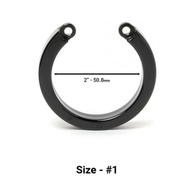 Cock Cage U-ring #1 - Black - Image 1