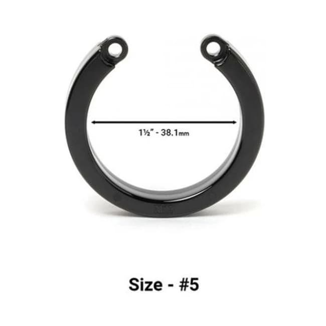 Cock Cage U-ring #5 - Black - Image 1
