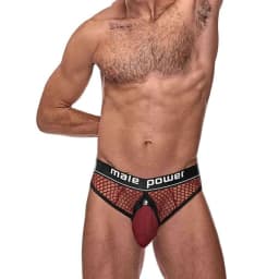 Cock Pit Cock Ring Thong Burgundy S/m - Image 1