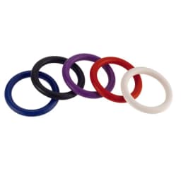 Cock Rings Nitrile 5pc Rainbow, image 2