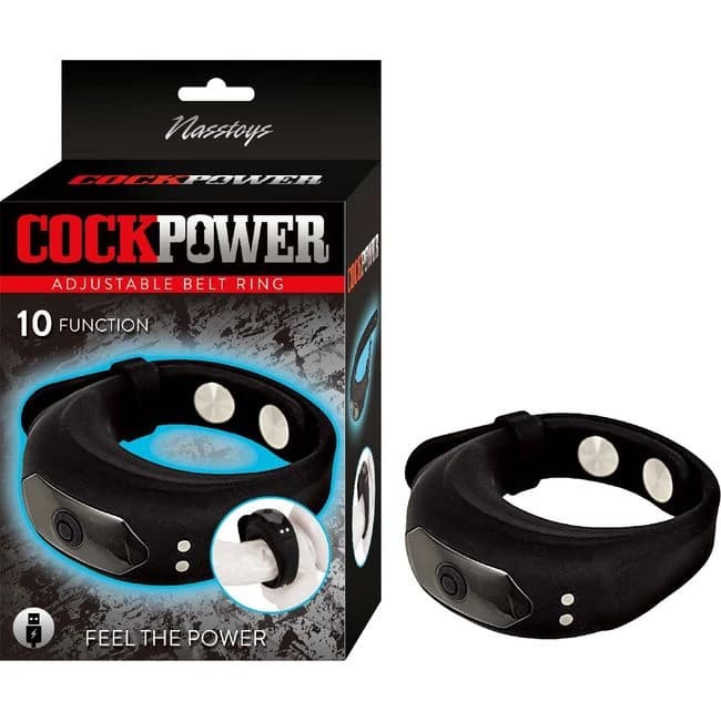 COCKPOWER ADJUSTABLE BELT RING BLACK  - Image 1
