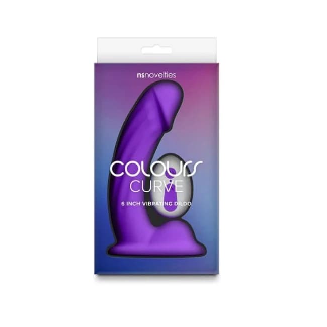 COLOURS CURVE VIBR. 6' DILDO PURPLE  - Image 1