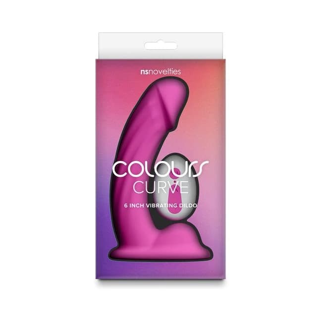 Colours Curve Vibrating 6 In. Dildo Pink - Image 1