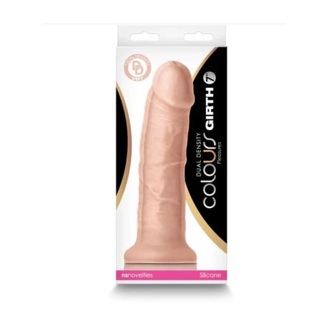 COLOURS DUAL DENSITY 7IN GIRTH DILDO WHITE  - Image 1