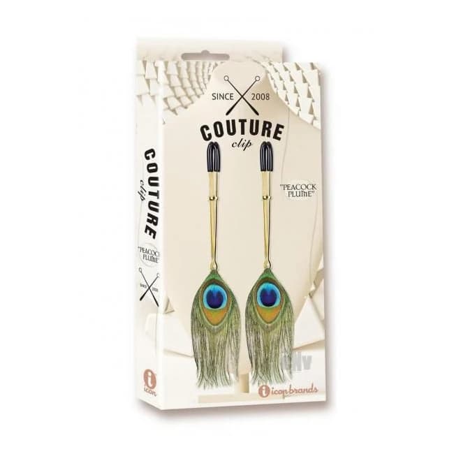 Couture Clips Peacock Plume Nip Clamp - Image 1