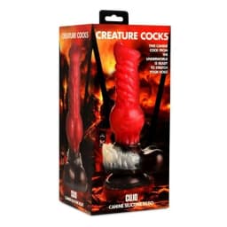 Creature Cocks Cujo Dildo Lg Red/blk, image 2