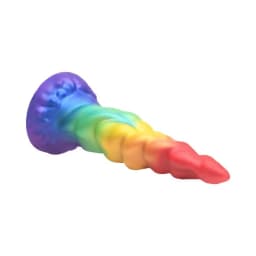 Creature Cocks Rainbow Horn Silicone Dildo, image 2