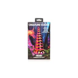 Creature Cocks Twilight Rainbow Glass Dildo, image 3