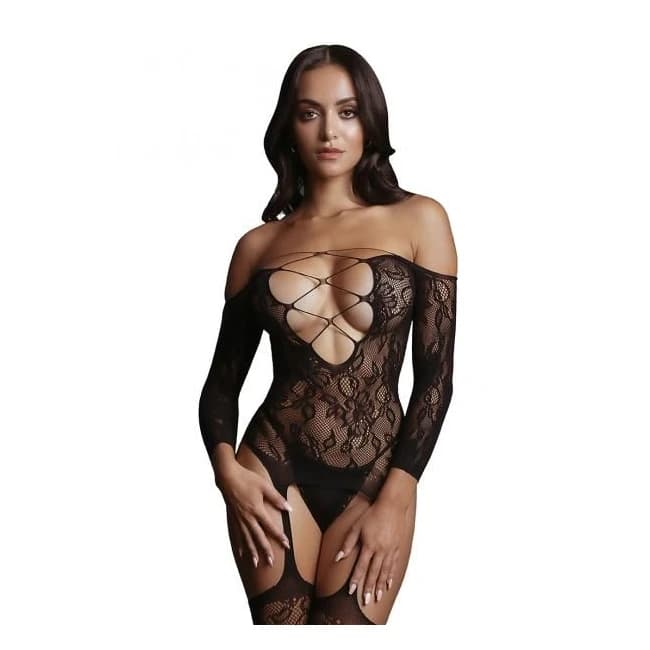 Criss Cross Neck Bodystocking - Image 1