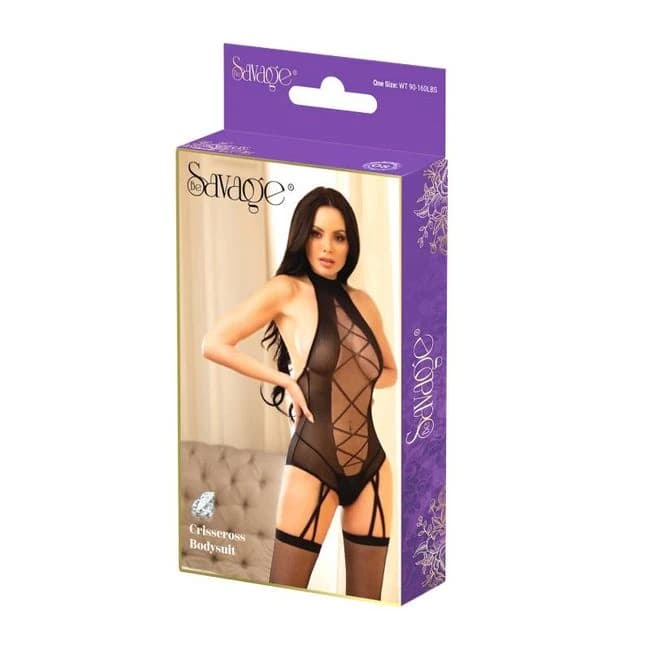 Crisscross Bodysuit Black - Image 1