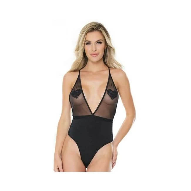 Crotchless Teddy Black Os Hanging - Image 1